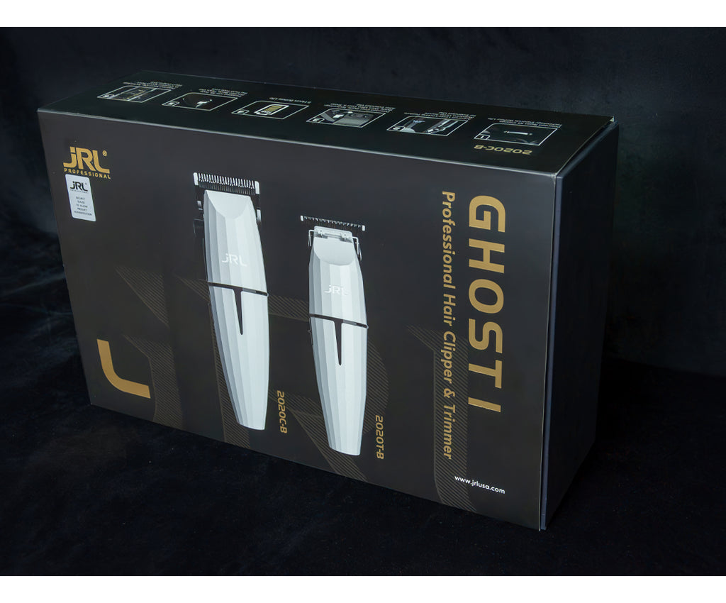 Combo JRL Ghost Blanco Clipper + Trimmer 2020C/2020T Profesional