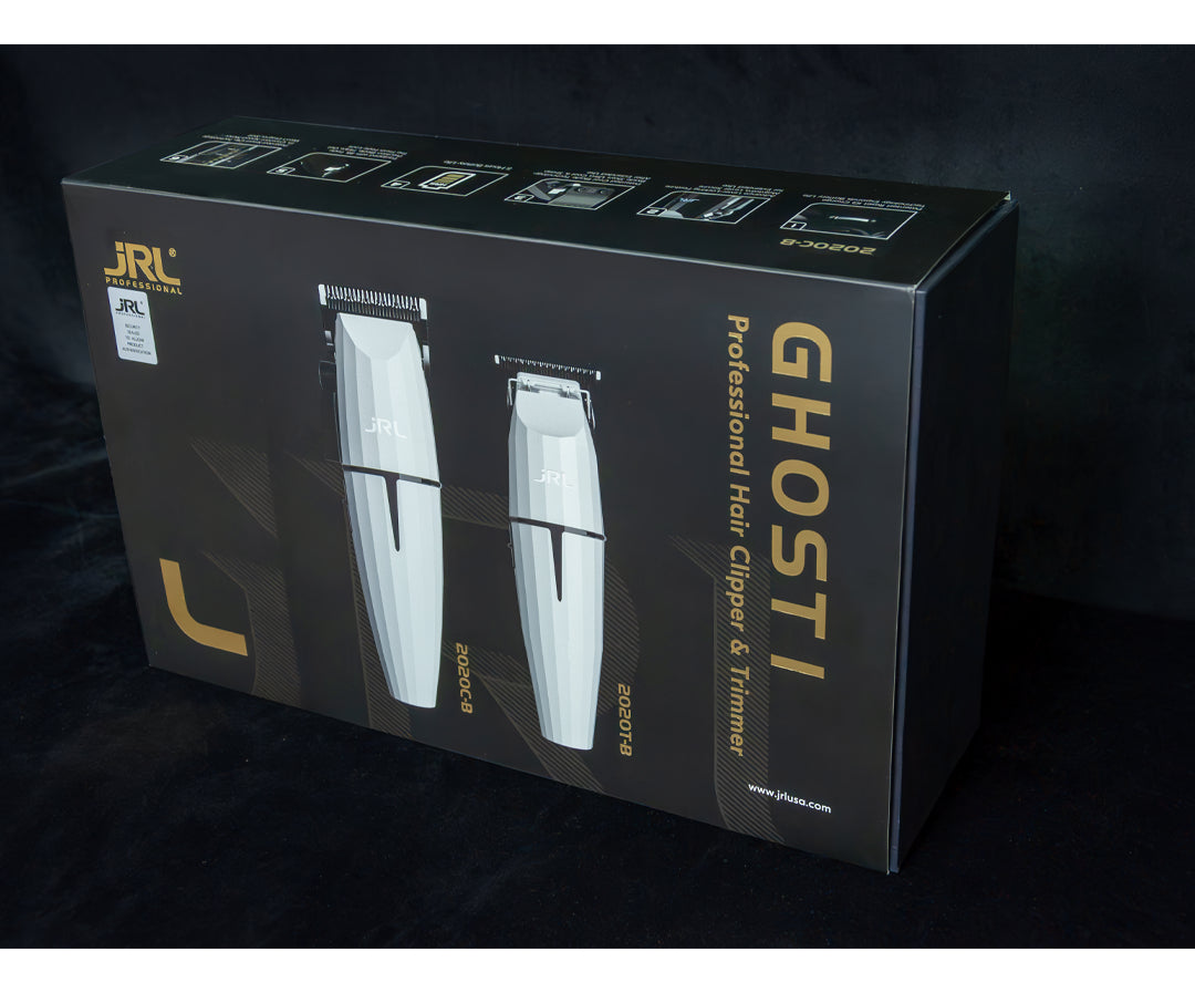 Combo JRL Ghost Blanco Clipper + Trimmer 2020C/2020T Profesional