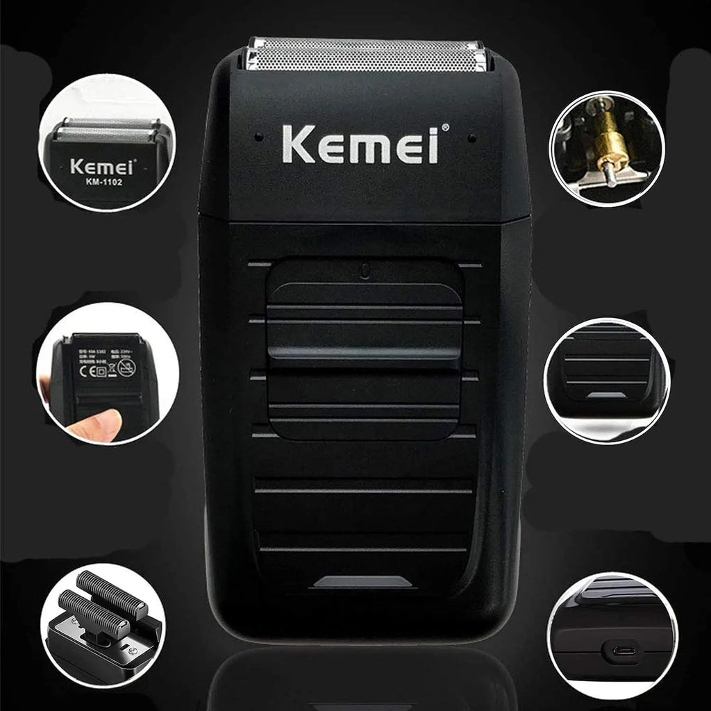 Pack Gold Kemei: Trimmer Profesional KM-1949 + Shaver Rasuradora TX1