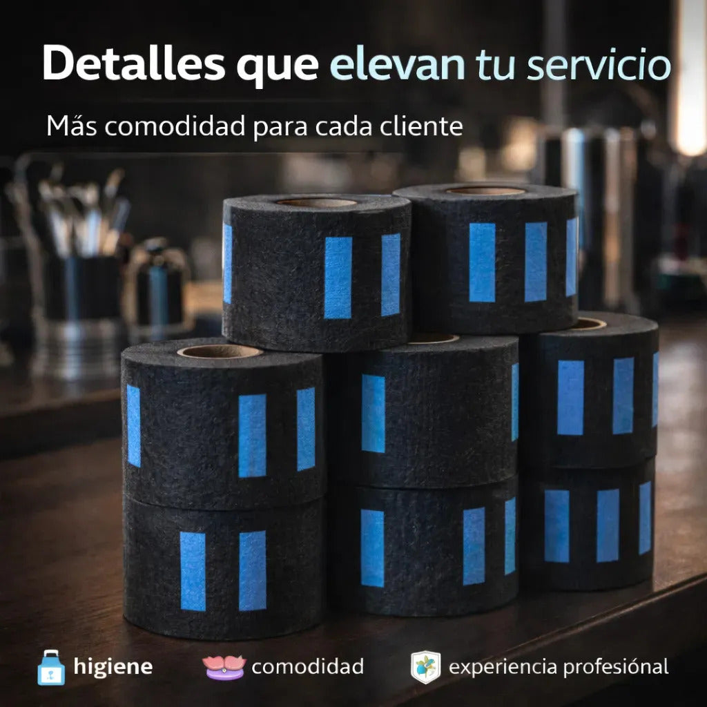 Papel De Cuello Barbería Higiene Adhesivo 5 Unidades