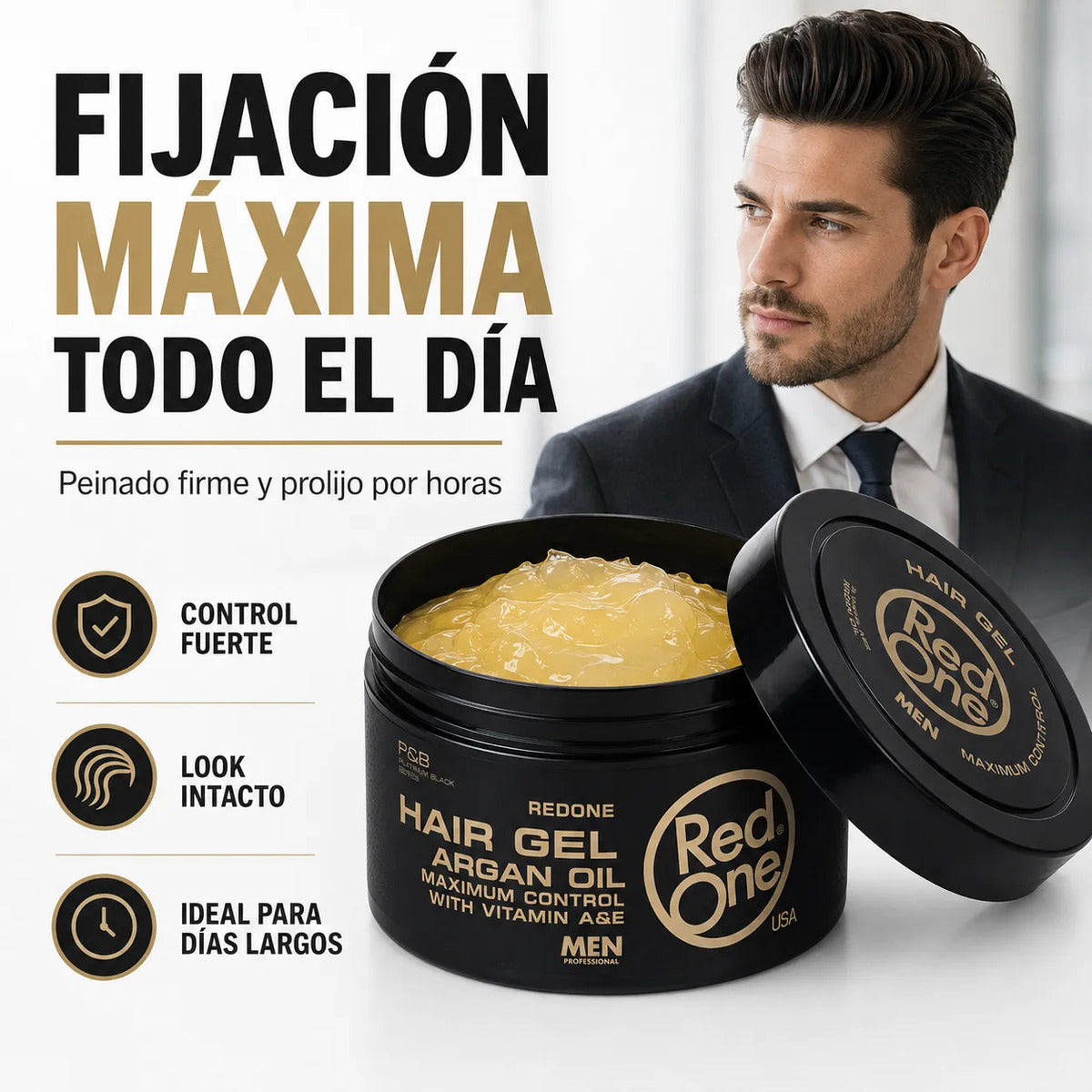 Hair Gel Fijador Red One Argan - 400 Ml