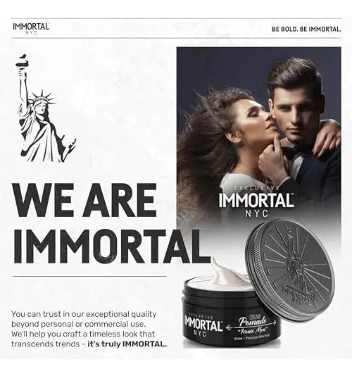 Cera Immortal NYC Iconic Men Cream Pomade - Fijación Media/Fuerte Mate 50ml