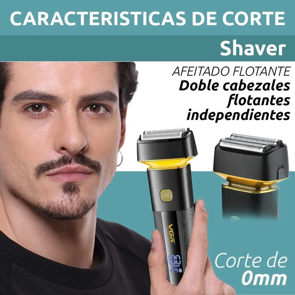 Máquina Rasuradora Eléctrica VGR V-355 Inalámbrica Recargable Profesional