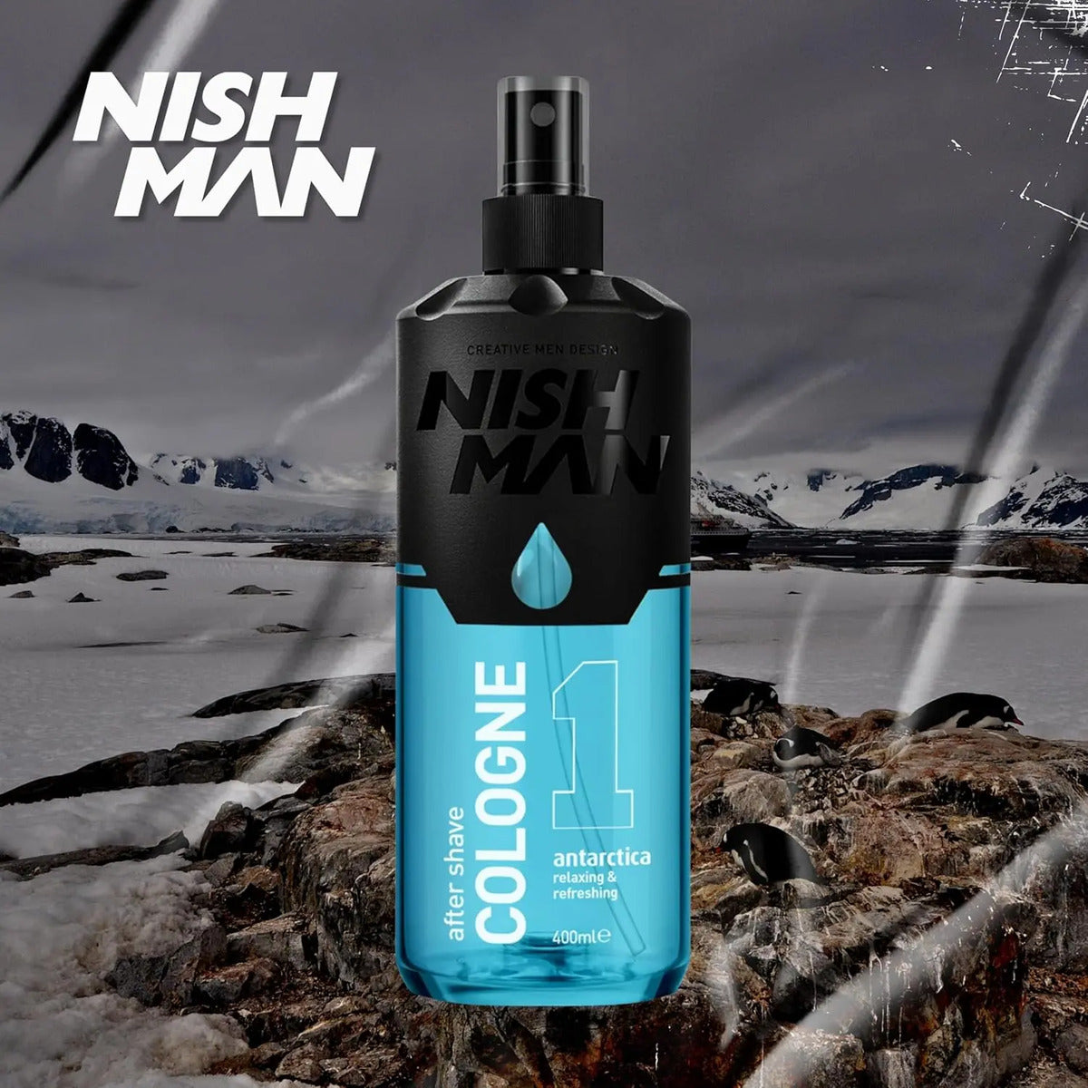 After Shave Colonia Nish Man N°1 Antarctica - Loción Refrescante 400ml