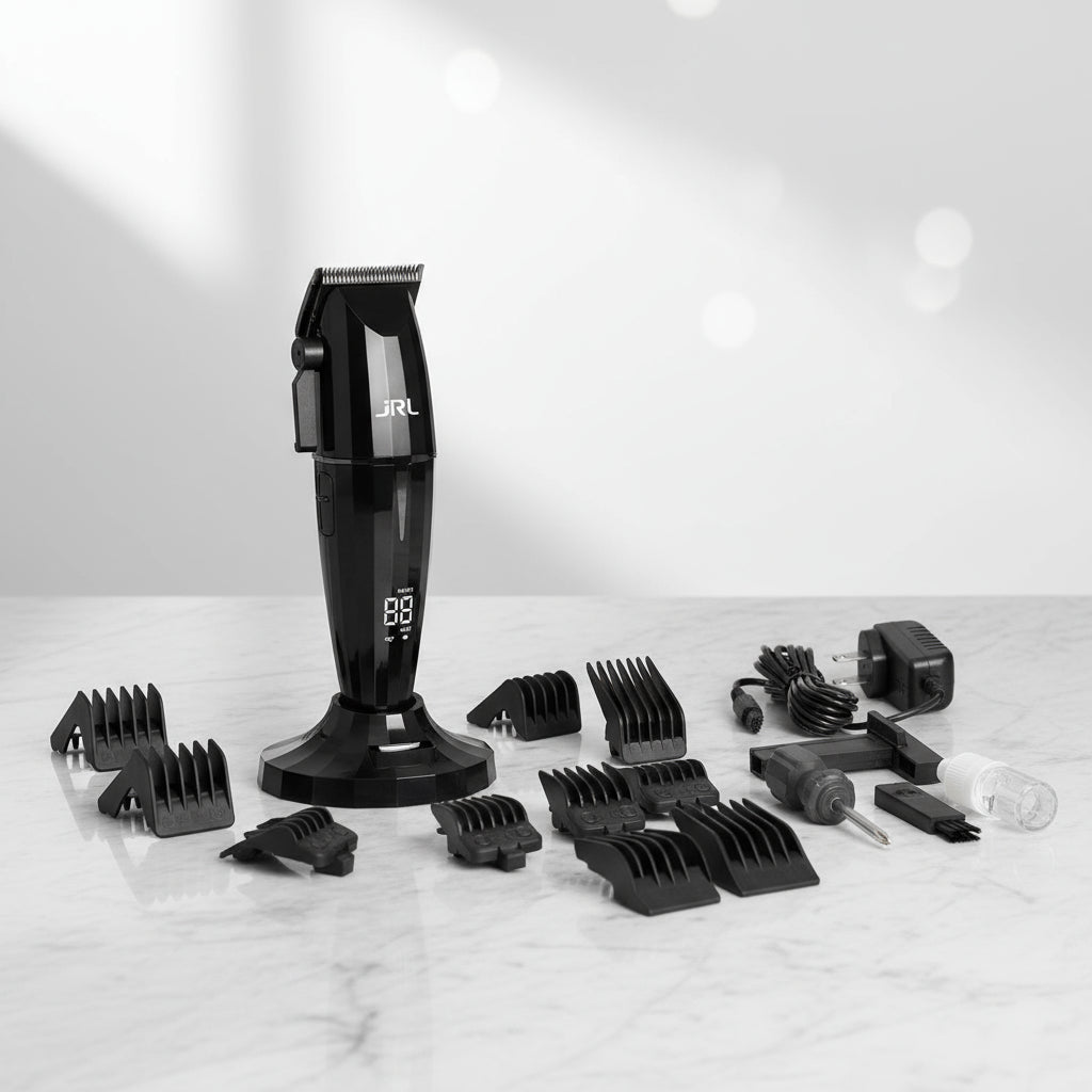 Máquina JRL Onyx Clipper Profesional Fade 7500 RPM con Base de Carga