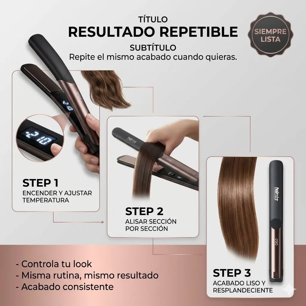 Plancha Alisadora Profesional Acabado Pulido Iron 8671