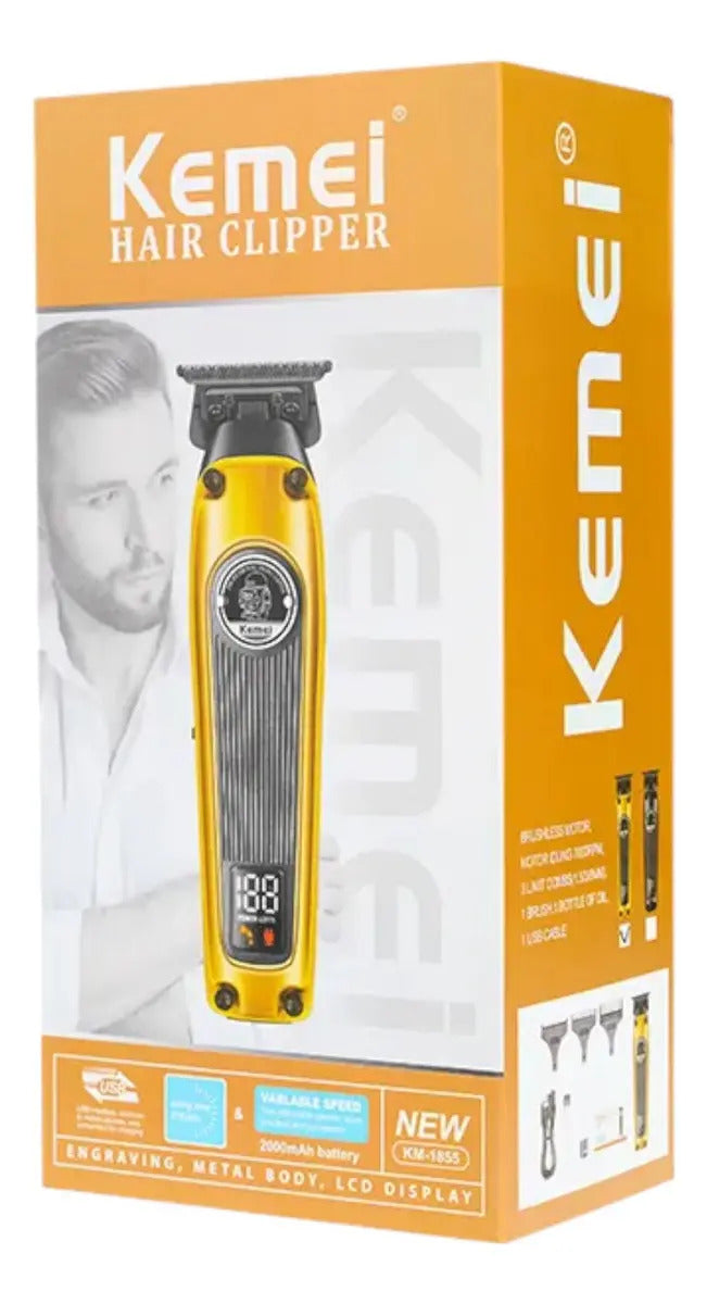 Trimmer Profesional Kemei KM-1855: Motor Brushless 7000 RPM