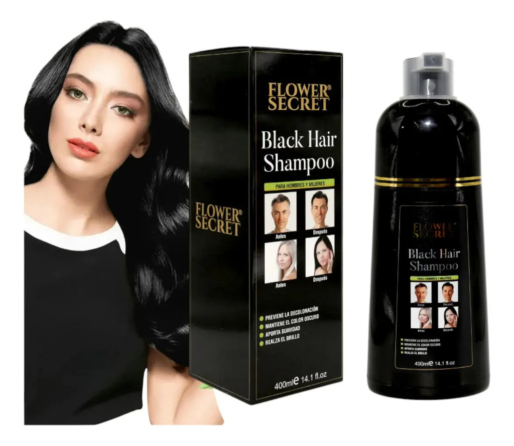Shampoo Matizador Negro 400ml - Pigmento Natural para Cabello y Barba