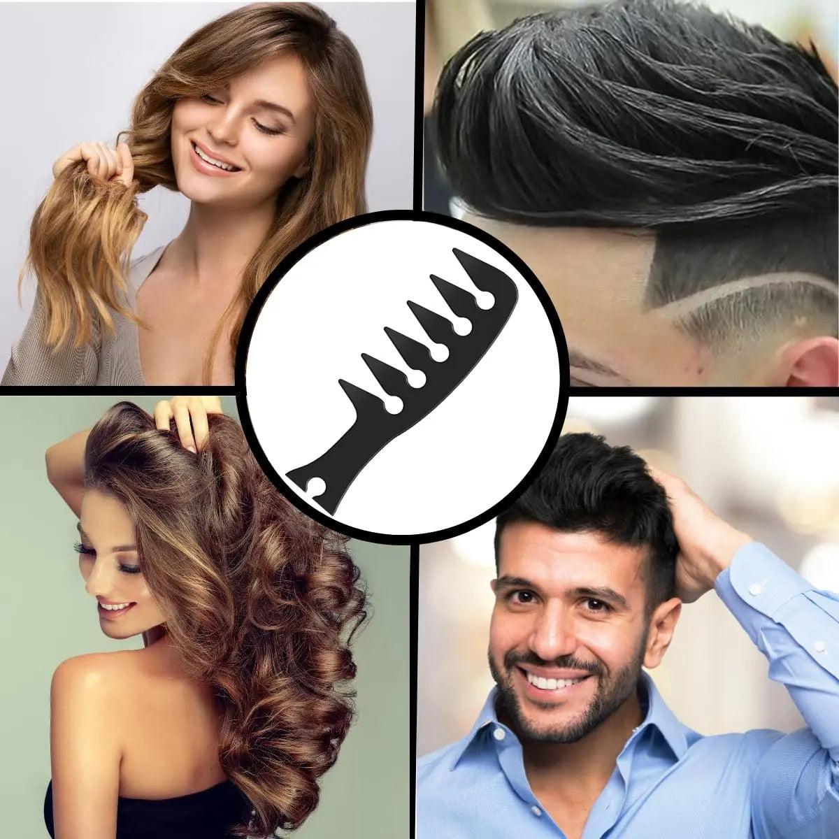 Peine de Corte Profesional Fino para Barbería y Peluquería – Alta Precisión