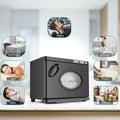 Calentador de Toallas y Esterilizador UV 23L Negro – Profesional para Barbería y Spa