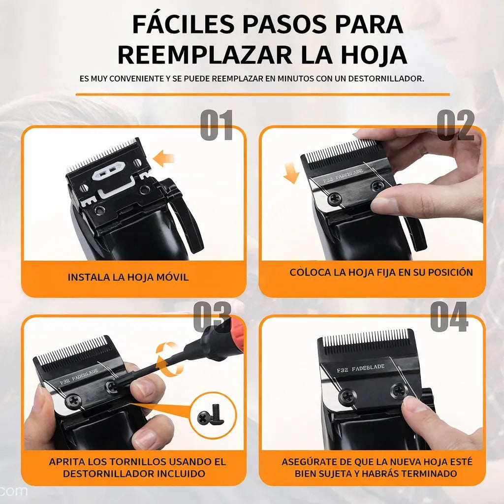 Repuesto Cuchilla Wahl Vapor Cortapelo Profesional F32 Negro