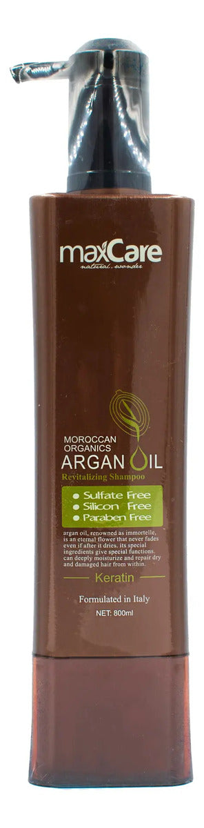 Shampoo Maxcare Argan Oil 800ml - Profesional Sin Sulfatos ni Sal