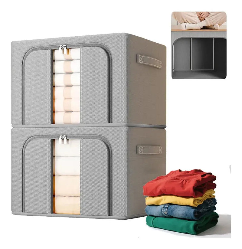 2 Caja Organizadora Plegable Closet Espacio 100l