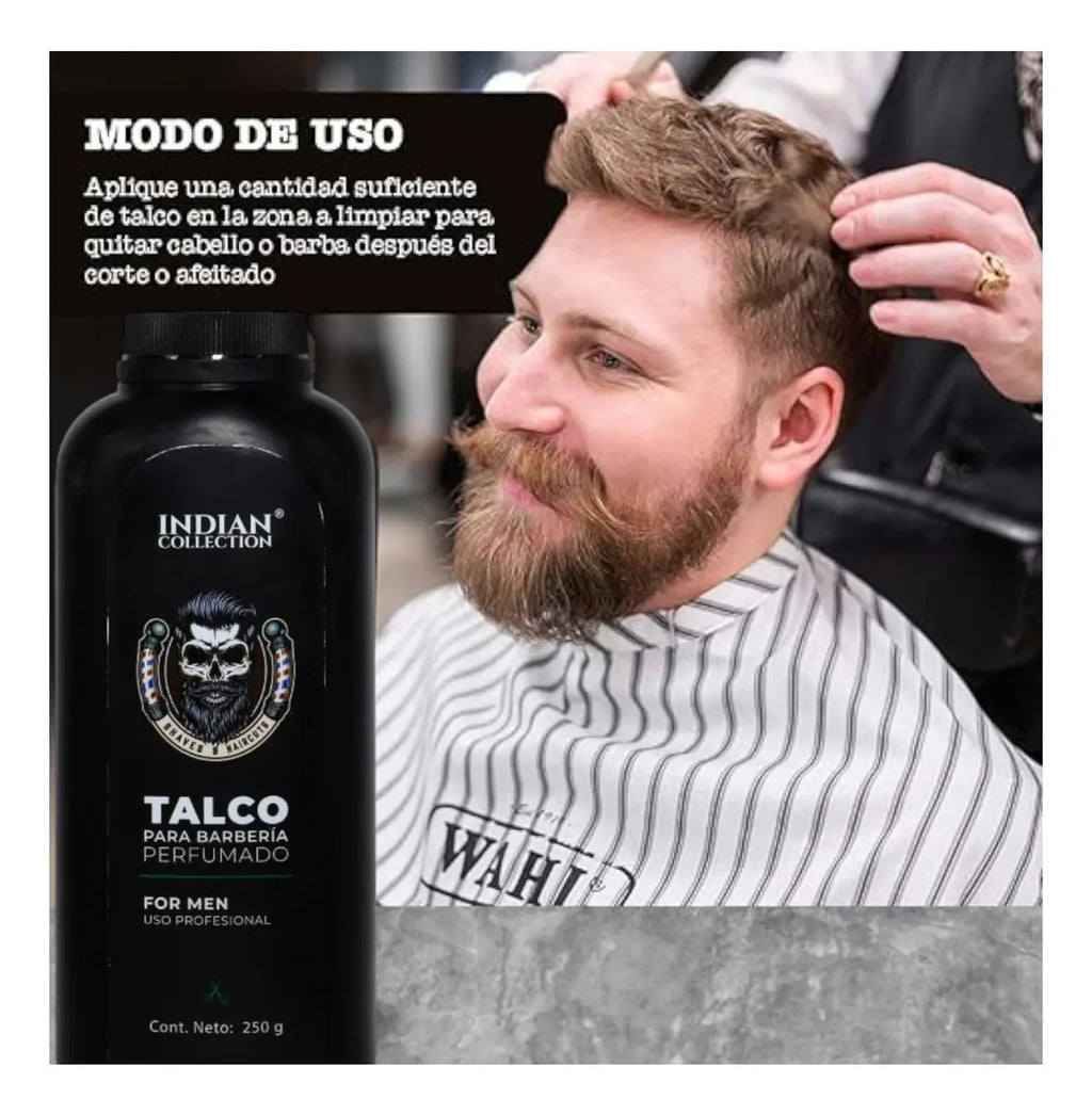 Talco Profesional Perfumado para Barbería - Calma y Suaviza Post-Corte