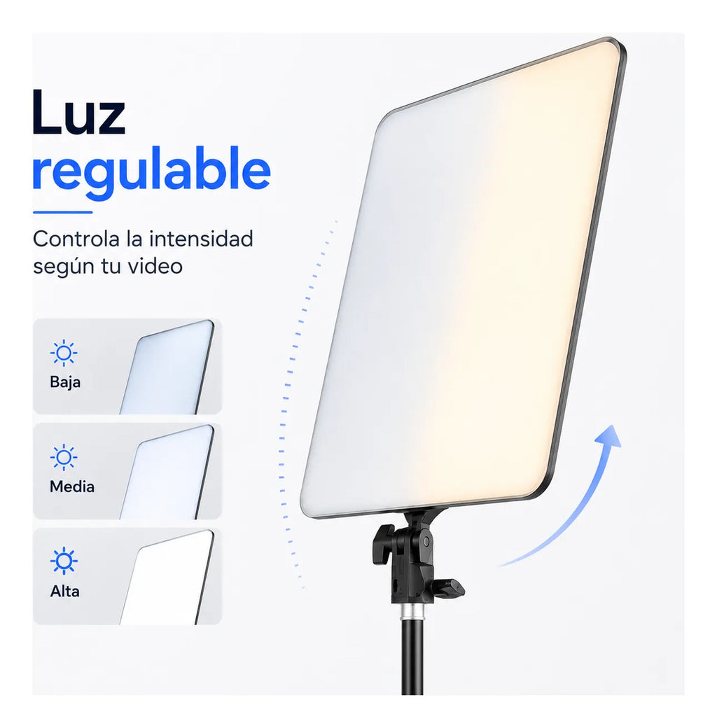 Luz Panel Led Estudio Iluminacion Regulable Uniforme Pl48