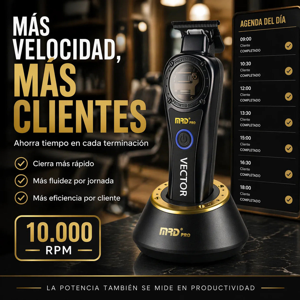 Trimmer Mrd Corta Pelo Profesional Motor Magnético 10.000rpm