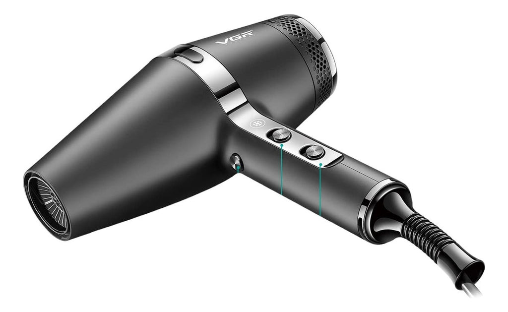 Secador de Pelo VGR V-451 Profesional 2200W Iónico con Difusor Negro