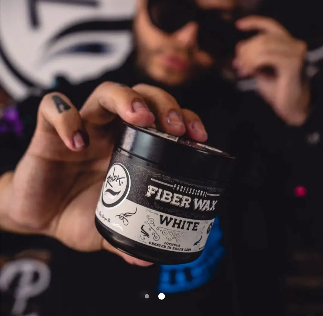 Cera Mate Fibrosa Rolda Fiber Wax White 150g - Fijación Flexible y Textura
