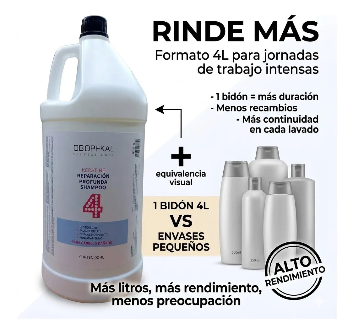 Shampoo Reparación Profunda 4l Cabello Dañado