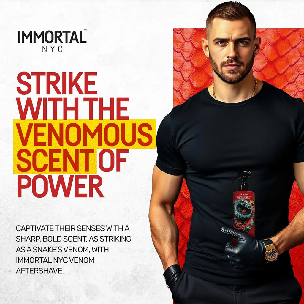After Shave Immortal Venom Spray Premium - Loción Post Afeitado 500ml