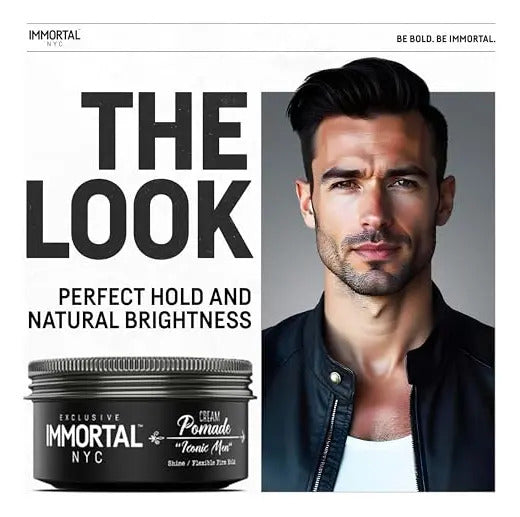 Cera Immortal NYC Iconic Men Cream Pomade - Fijación Media/Fuerte Mate 50ml