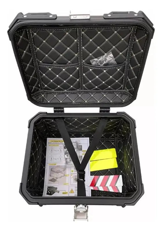 Maleta Top Case Aluminio 55 Litros Para Moto Black X Series