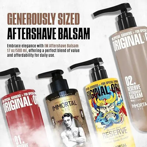 After Shave Bálsamo Immortal NYC Reserve 02 - Hidratante Profesional 500ml