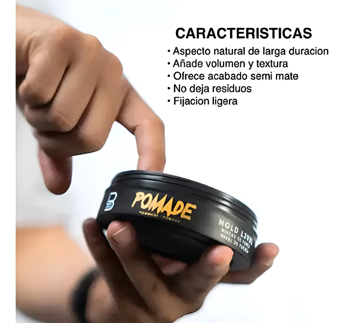 Cera Pomada Level 3 Dorada - Fijación Máxima y Brillo Profesional 150g