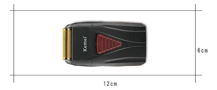 Afeitadora Profesional Kemei KM-3381 Inalámbrica - Doble Malla Rojo/Negro