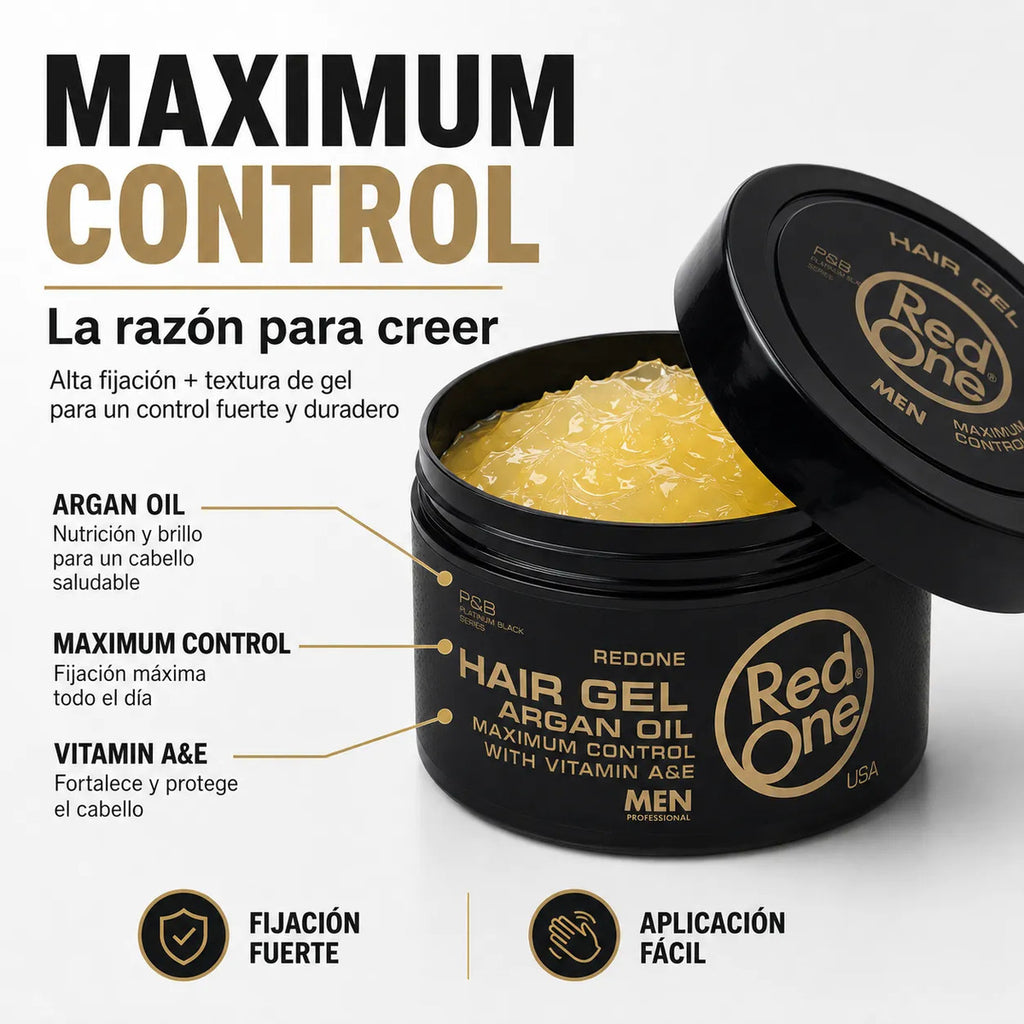 Hair Gel Fijador Red One Argan - 400 Ml