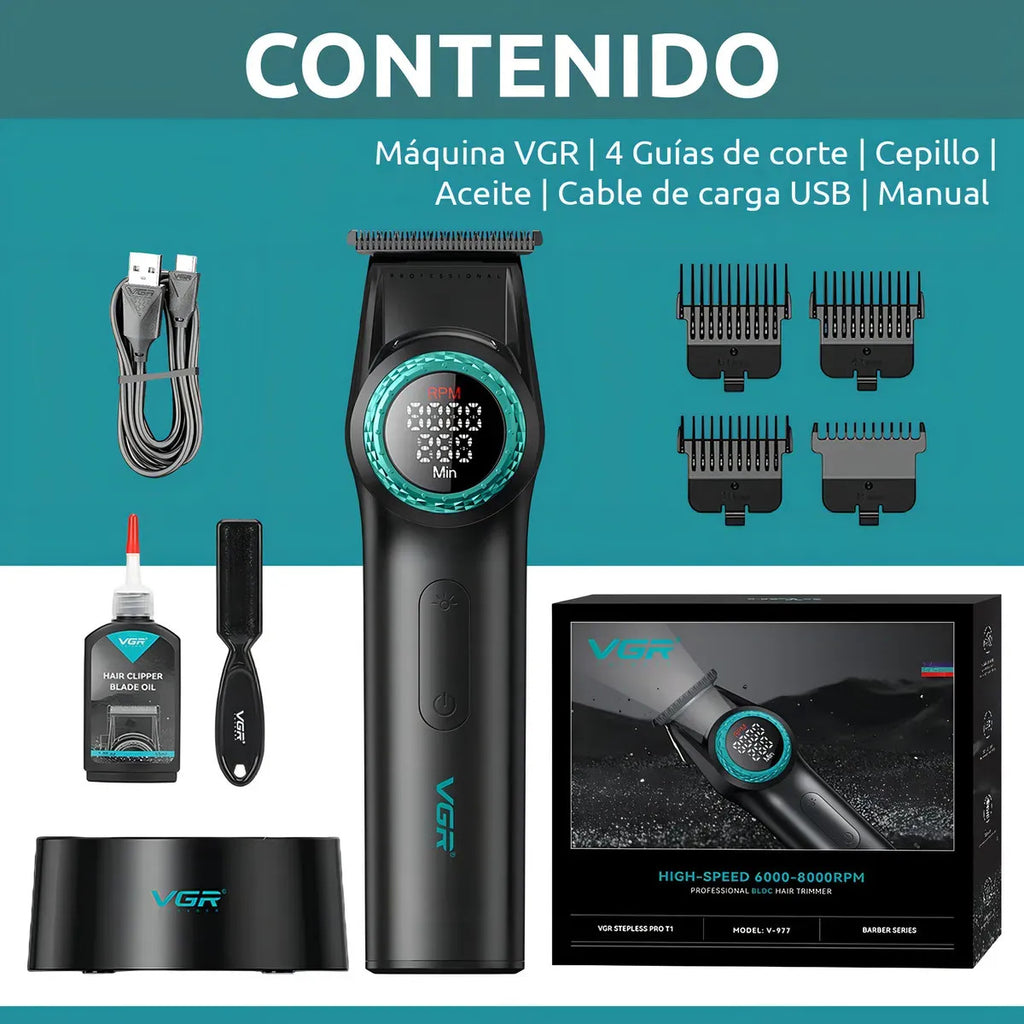 Cortadora De Pelo Profesional VGR 977 Alta Duración Batería 2500mah