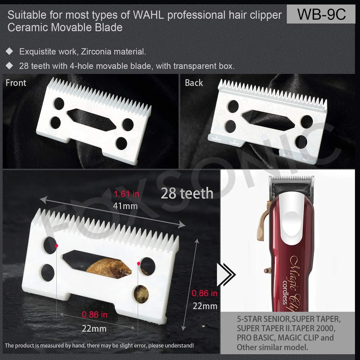 Hojilla de Cerámica para Wahl Magic Clip Inalámbrica | Repuesto Profesional de Barbería
