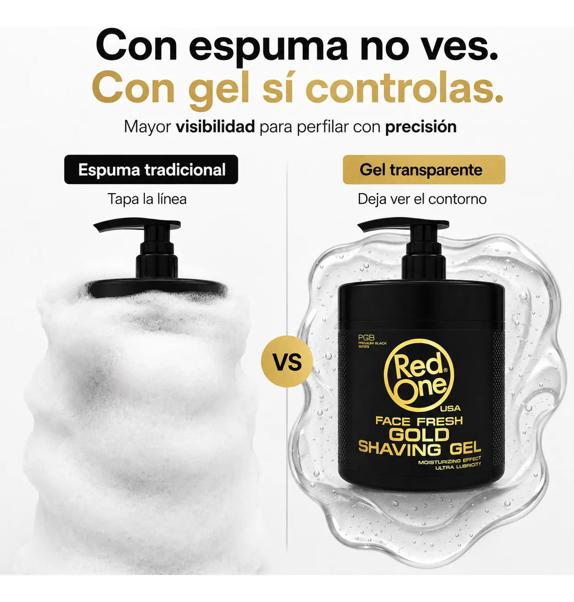 Gel Para Afeitar Transparente Red One Gold 1000 Ml