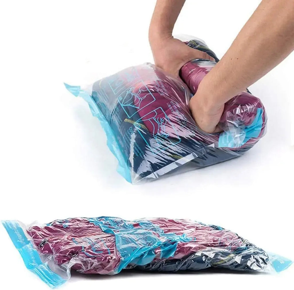 Set 6 Bolsa Al Vacío Ropa Reduce Volumen Ideal Viaje Clóset