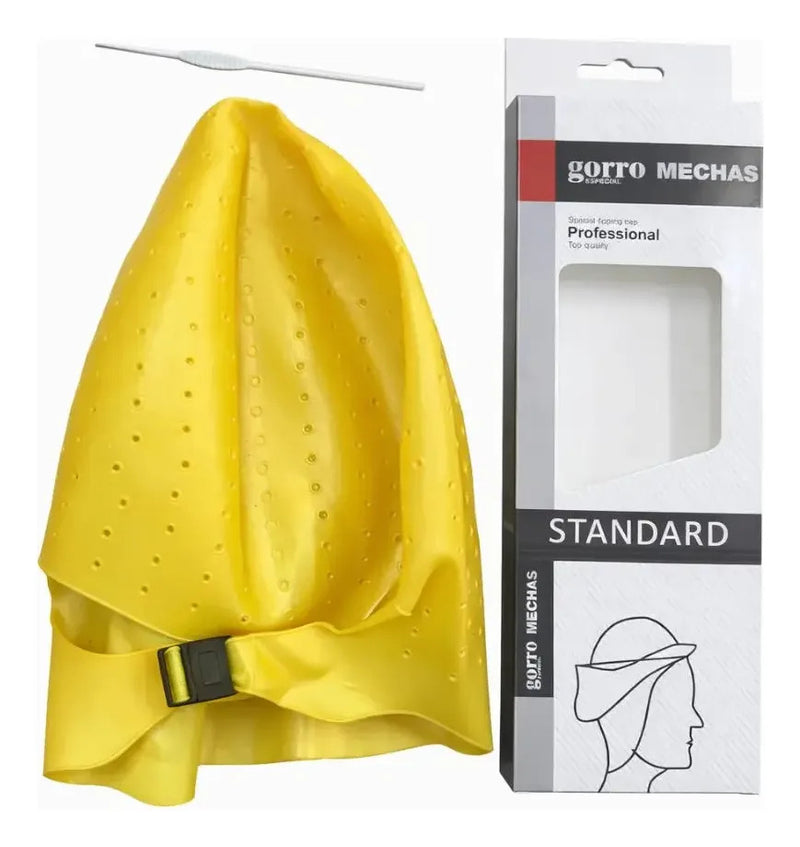 Gorro Mechas Profesional Silicona Flexible Ajustable