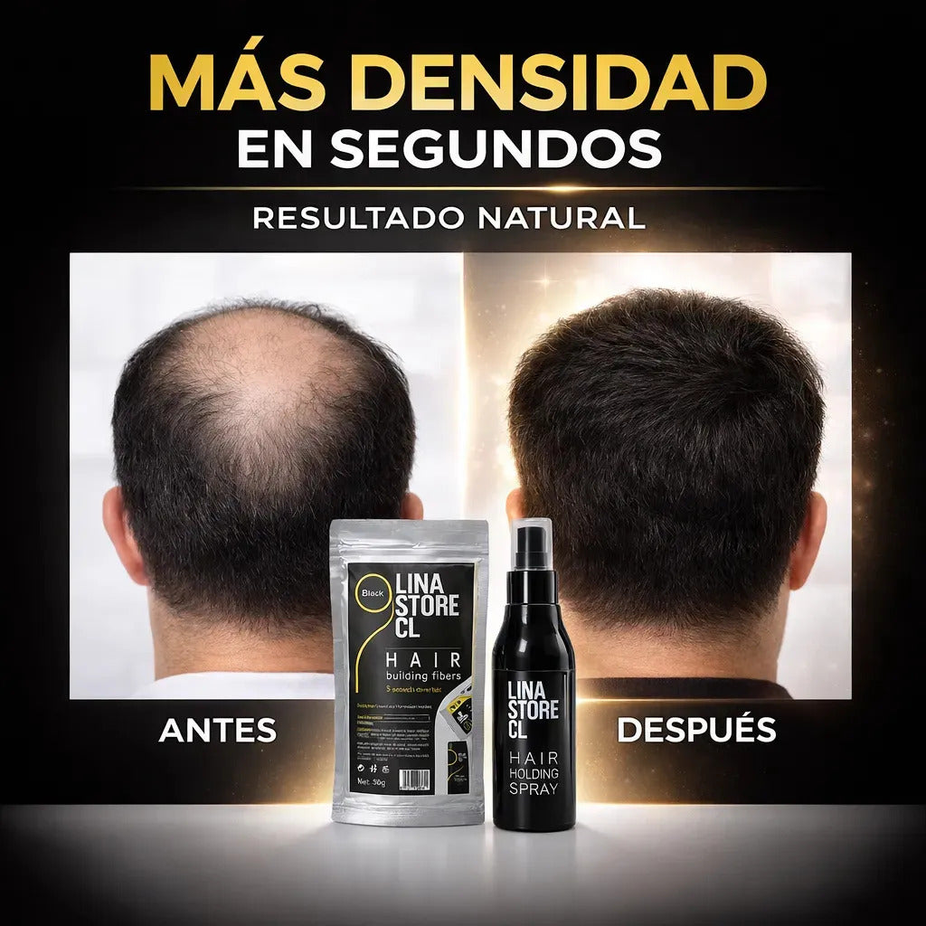 Sobre Recarga Negro Fibra Capilar + Fijador Laca Cabello