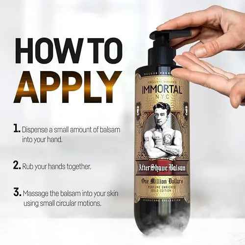 After Shave Bálsamo Immortal NYC One Million Dollars - Hidratante Profesional 500ml