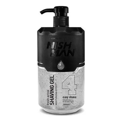 Shaving Gel Nishman Fresh Active 1000ml - Gel de Afeitar Profesional Transparente