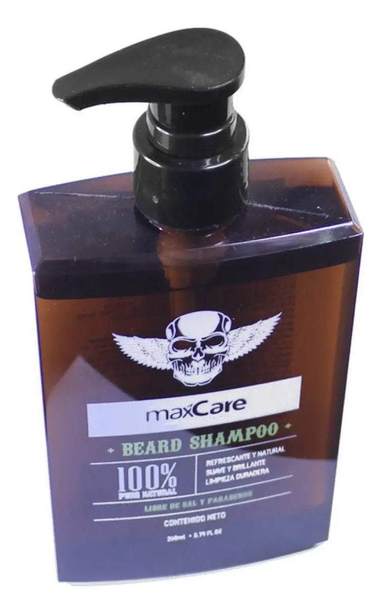 Kit de Cuidado para Barba Profesional - Aceite, Bálsamo y Cepillo de Madera