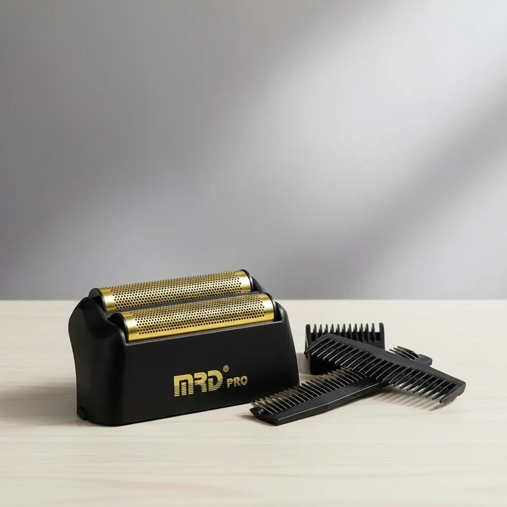 Repuesto Shaver Vector Mrd Con Mallas Y Cuchillas Negro Gold