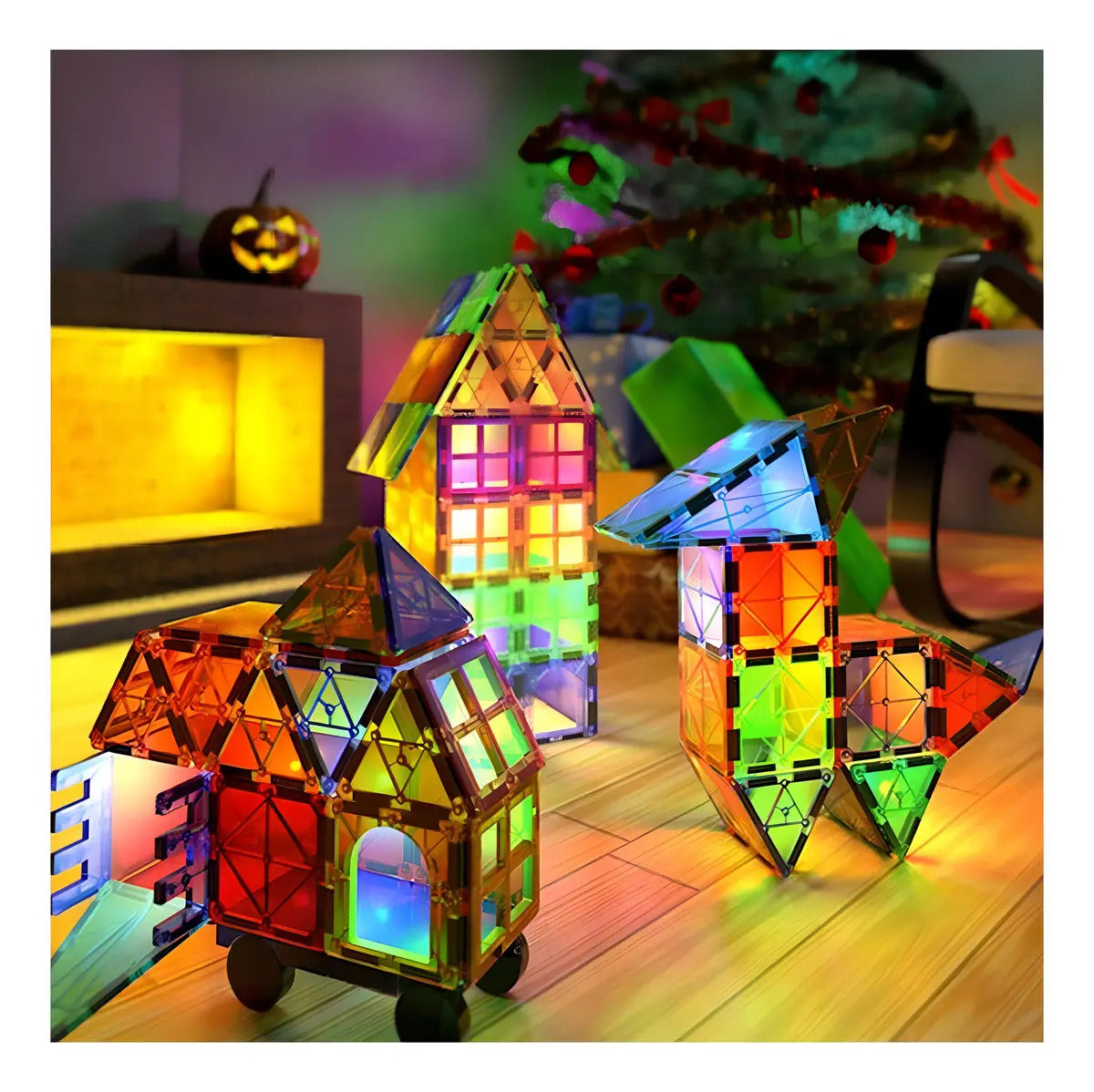 Magnetic Tiles Juego Magnético 52 Piezas – Bloques de Construcción Didácticos