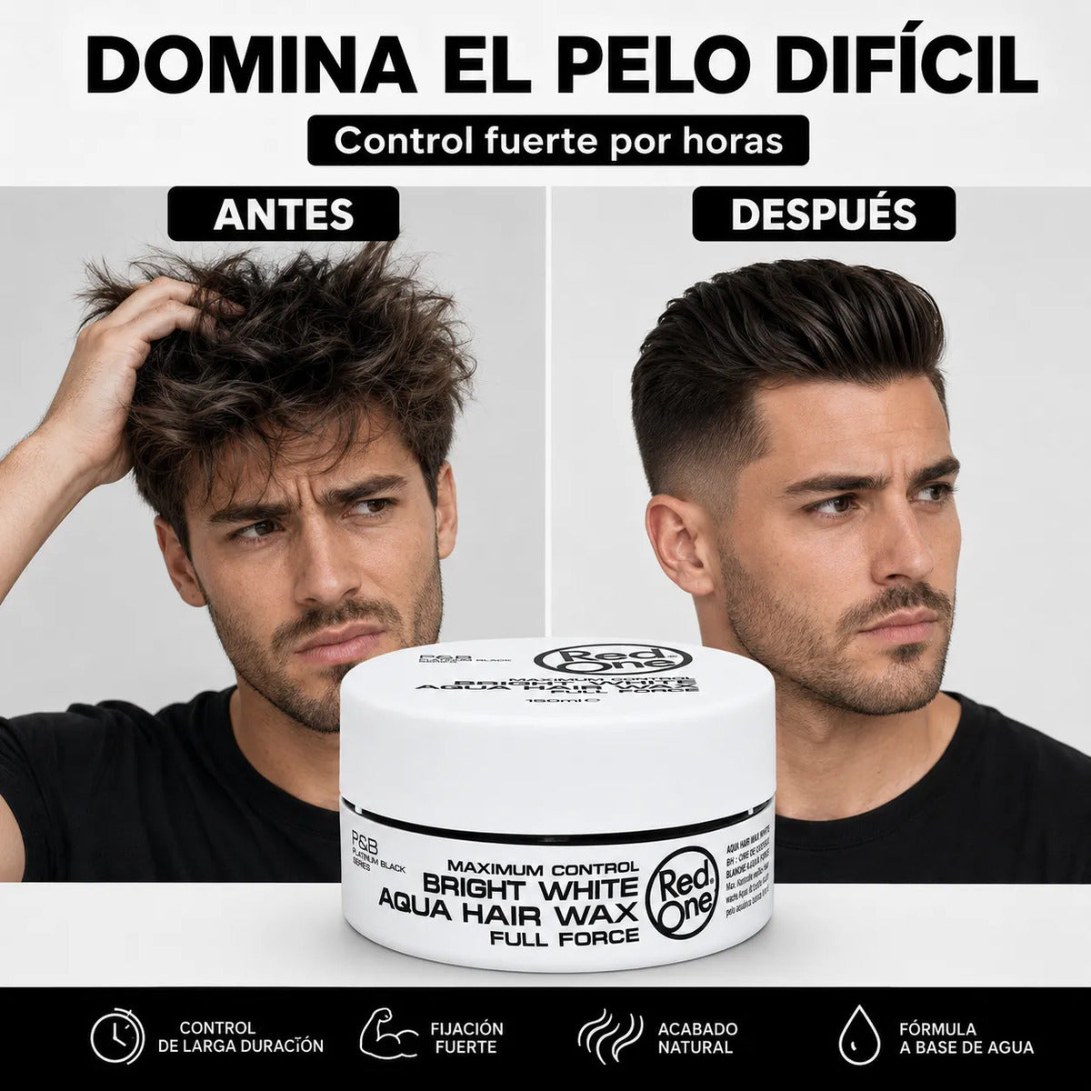 Cera Capilar Red One Bright White Control Fuerte 150ml