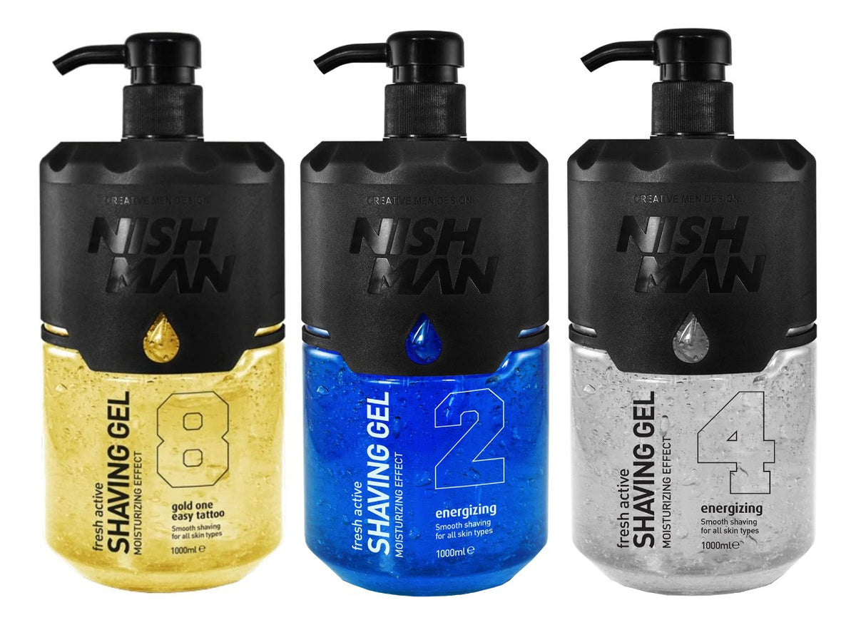 Shaving Gel Nishman Gold One N8 1000ml - Gel de Afeitar Profesional de Alta Visibilidad