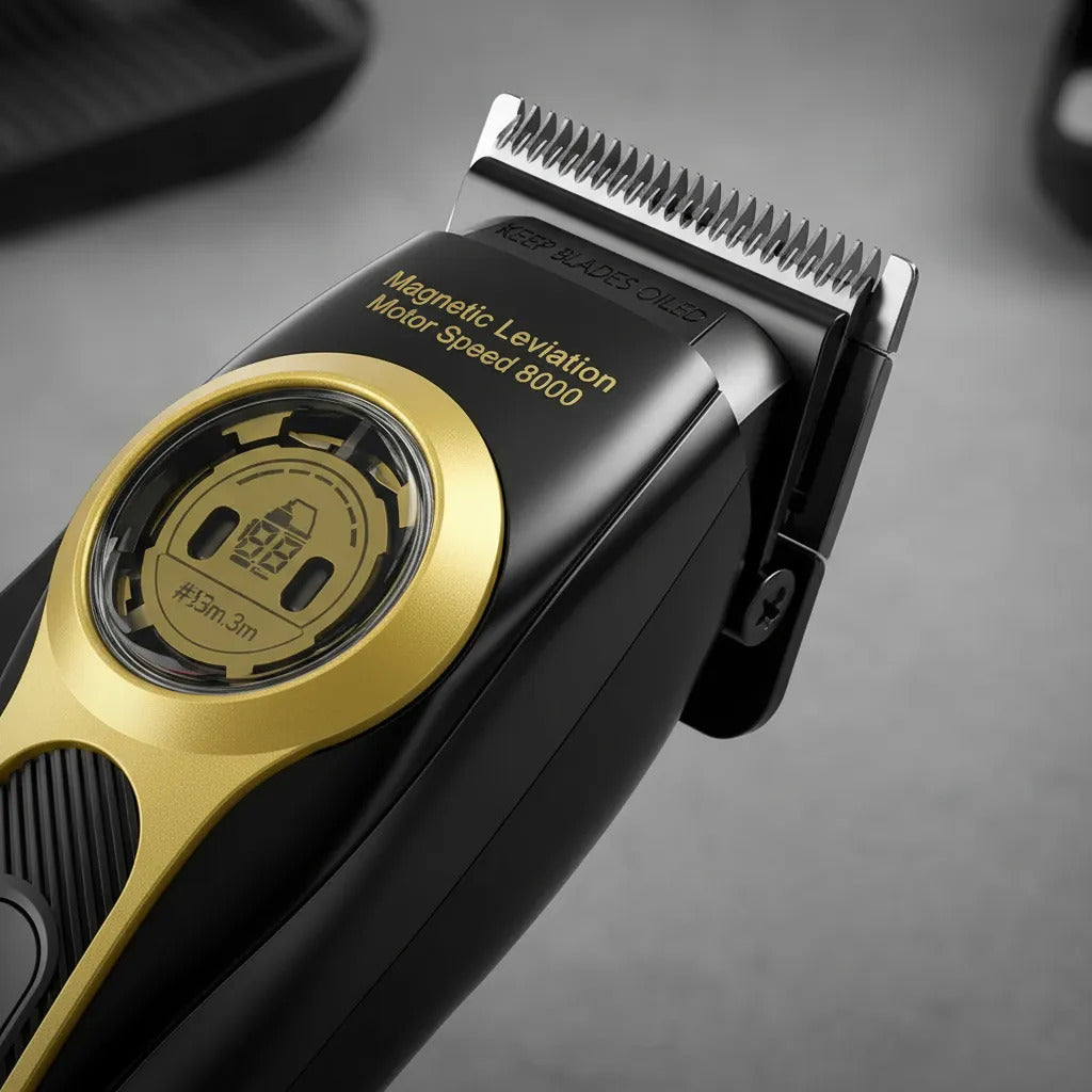 Máquina De Cortar Pelo Inalambrica Kemei 2373 Barbería Negro