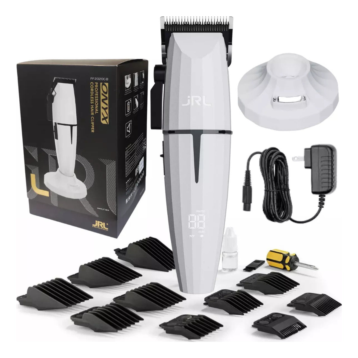 Máquina JRL Onyx Ghost Blanco Clipper Profesional Edición Limitada