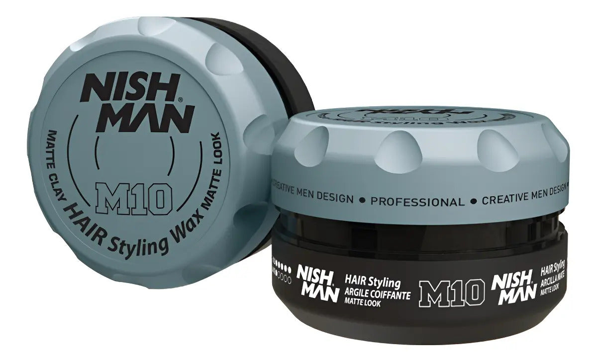 Cera Nishman M10 Matte Clay Wax 150ml - Arcilla de Fijación Fuerte y Acabado Natural