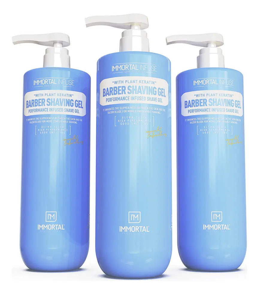 Gel de Afeitar Transparente Immortal Infuse Ultra - Afeitado de Precisión 1L