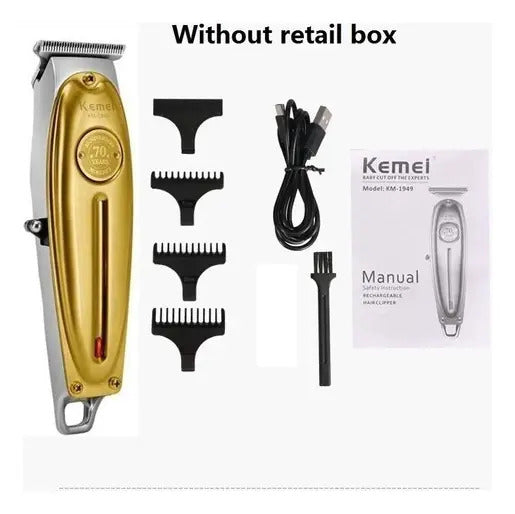 Pack Gold Kemei: Trimmer Profesional KM-1949 + Shaver Rasuradora TX1