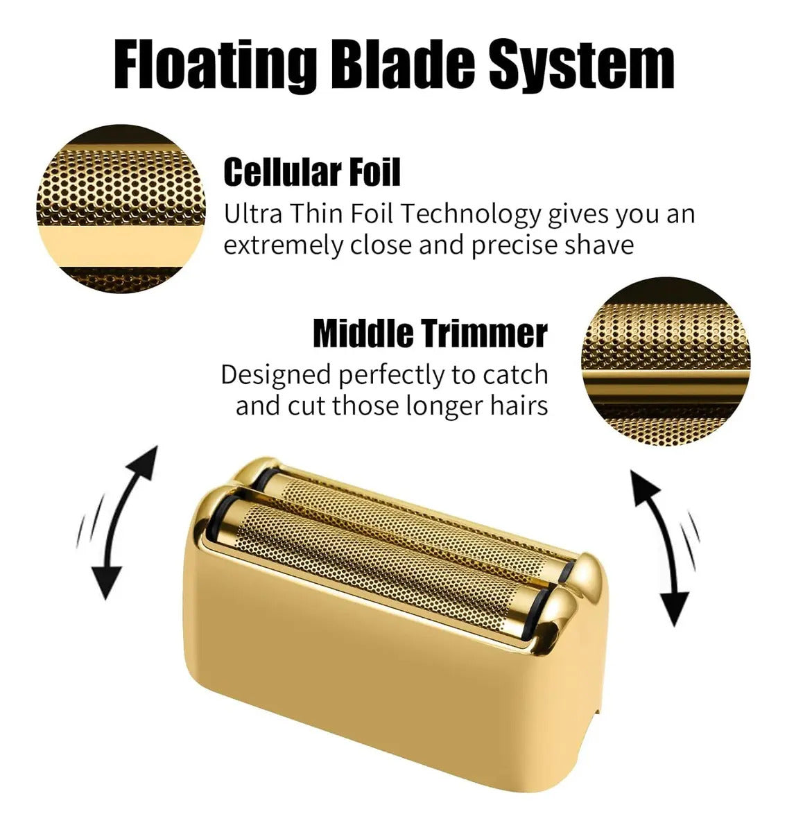 Cabezal Shaver BabylissPRO FX02 Doble Foil Dorado Repuesto