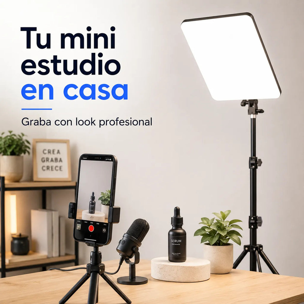 Luz Panel Led Estudio Iluminacion Regulable Uniforme Pl48